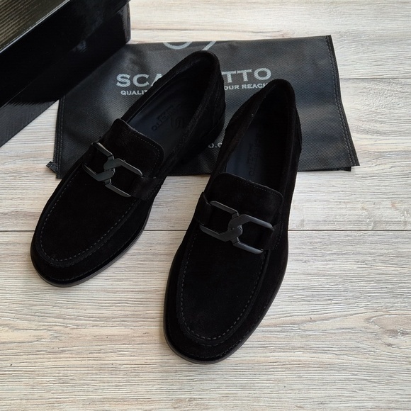 Men's Suede Leather Buckle Loafers - Picture 6 of 6